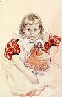 A Young Girl with a Doll by Carl Larsson